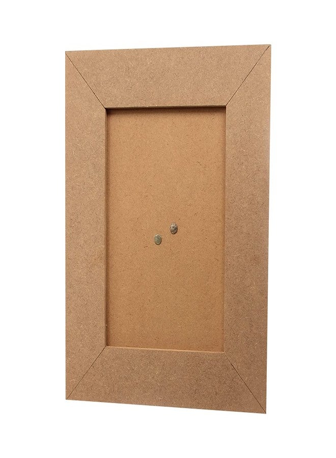 IVEI إطار صور بسيط من خشب MDF معاد تدويره من IVEI - مناسب للأنشطة الفنية - فن الديكوباج (مقاس الصور: 7 بوصات × 5 بوصات) - طقم من قطعتين - Image 1